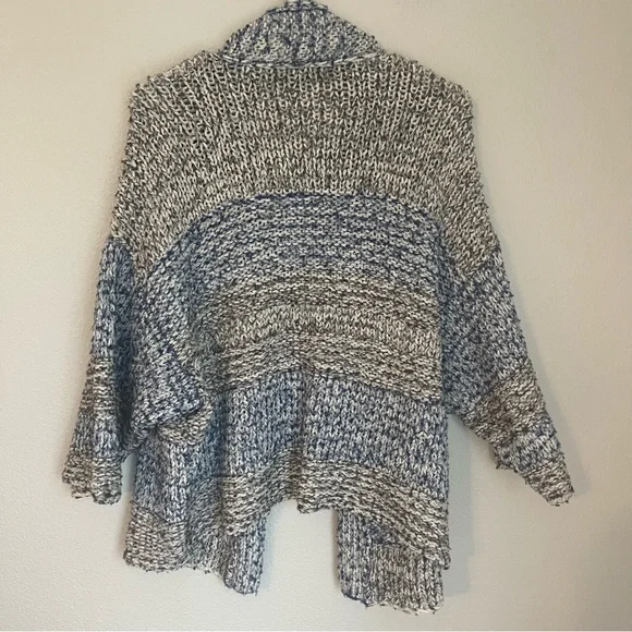 Vince chunky knit open front cardigan Size M/L blue and gray - Picture 11 of 13